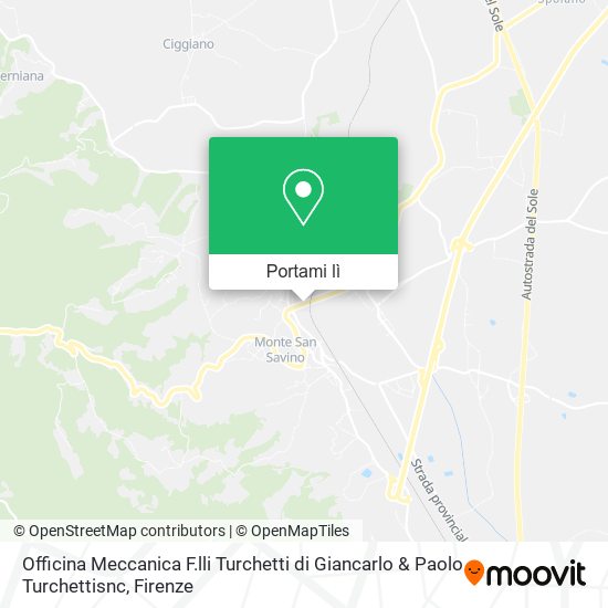 Mappa Officina Meccanica F.lli Turchetti di Giancarlo & Paolo Turchettisnc