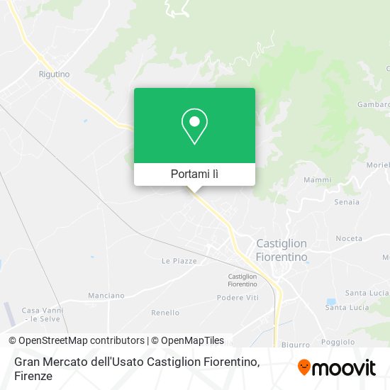 Mappa Gran Mercato dell'Usato Castiglion Fiorentino