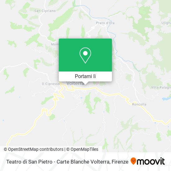 Mappa Teatro di San Pietro - Carte Blanche Volterra