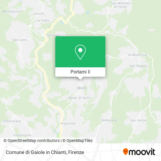 Mappa Comune di Gaiole in Chianti