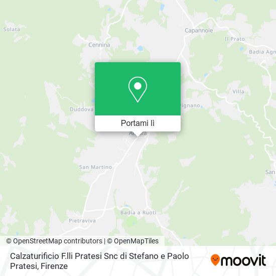Mappa Calzaturificio F.lli Pratesi Snc di Stefano e Paolo Pratesi