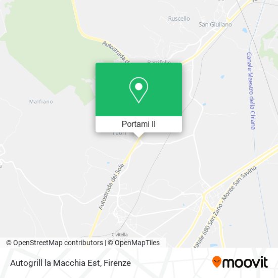 Mappa Autogrill la Macchia Est