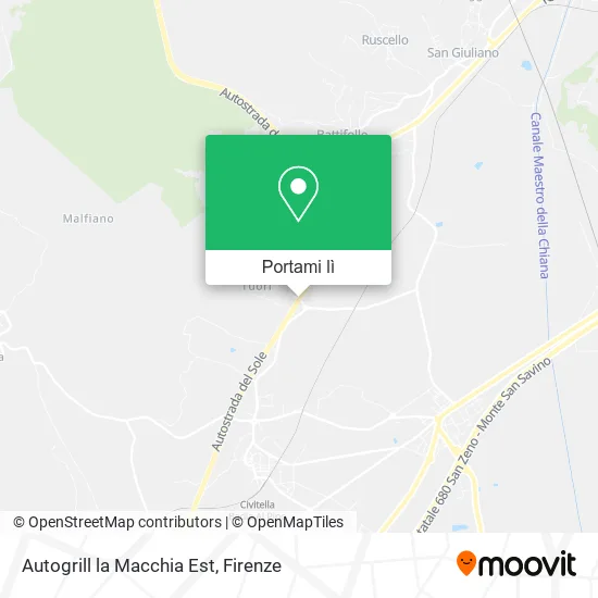Mappa Autogrill la Macchia Est