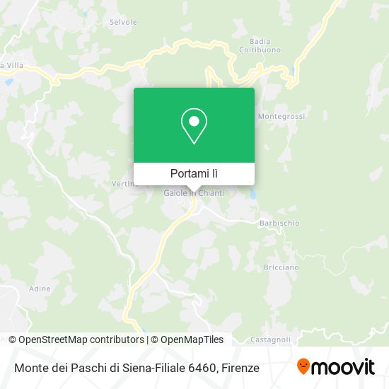 Mappa Monte dei Paschi di Siena-Filiale 6460