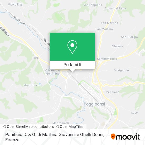 Mappa Panificio D. & G. di Mattina Giovanni e Ghelli Denni