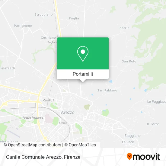 Mappa Canile Comunale Arezzo