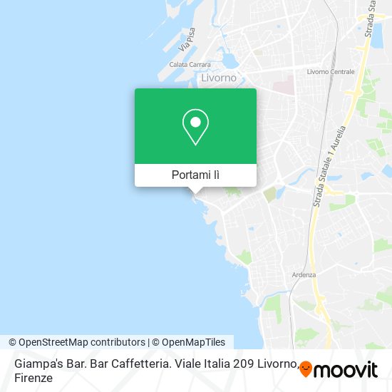 Mappa Giampa's Bar. Bar Caffetteria. Viale Italia 209 Livorno
