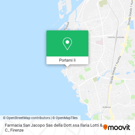 Mappa Farmacia San Jacopo Sas della Dott.ssa Ilaria Lotti & C.