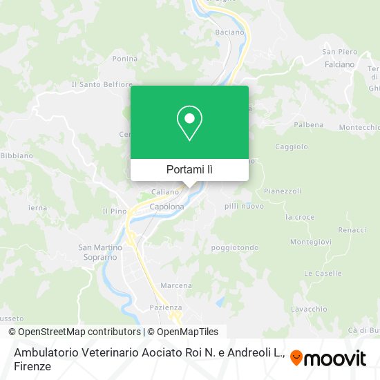 Mappa Ambulatorio Veterinario Aociato Roi N. e Andreoli L.
