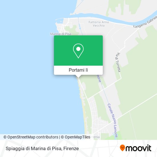 Mappa Spiaggia di Marina di Pisa