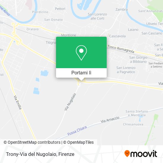 Mappa Trony-Via del Nugolaio