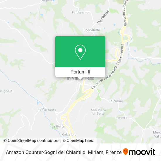 Mappa Amazon Counter-Sogni del Chianti di Miriam
