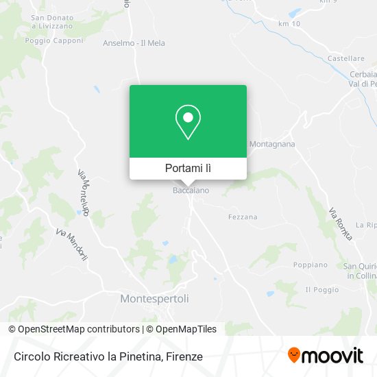 Mappa Circolo Ricreativo la Pinetina