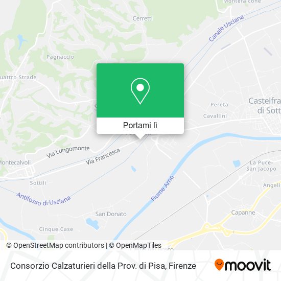 Mappa Consorzio Calzaturieri della Prov. di Pisa