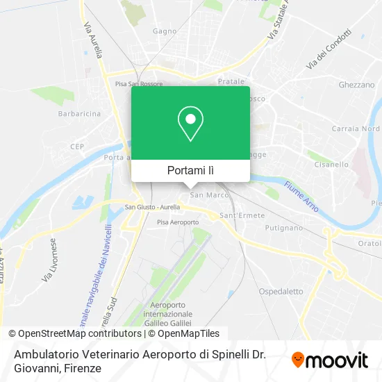 Mappa Ambulatorio Veterinario Aeroporto di Spinelli Dr. Giovanni