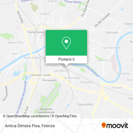 Mappa Antica Dimora Pisa