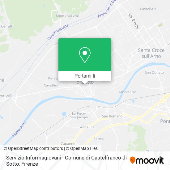 Mappa Servizio Informagiovani - Comune di Castelfranco di Sotto