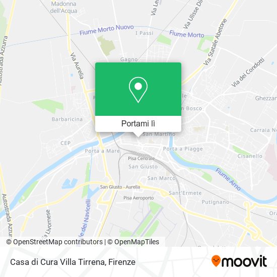 Mappa Casa di Cura Villa Tirrena