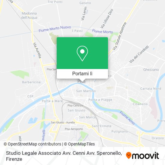 Mappa Studio Legale Associato Avv. Cenni Avv. Speronello