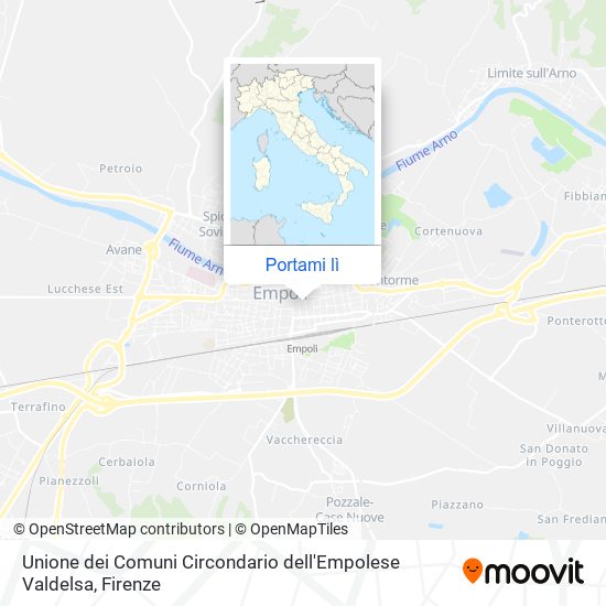 Mappa Unione dei Comuni Circondario dell'Empolese Valdelsa