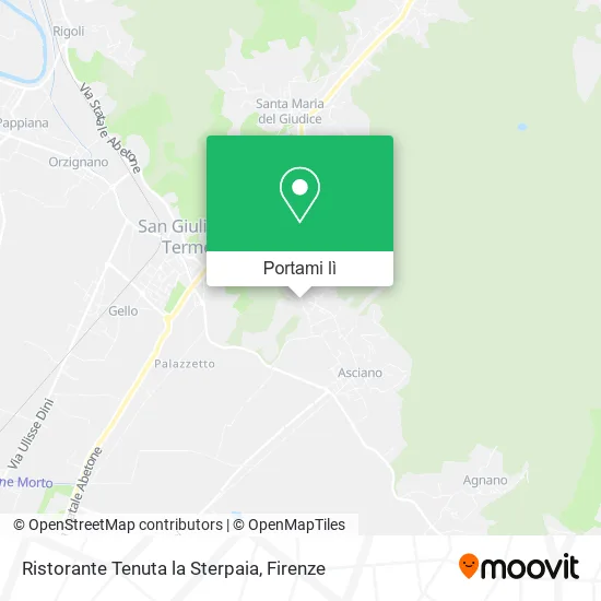 Mappa Ristorante Tenuta la Sterpaia