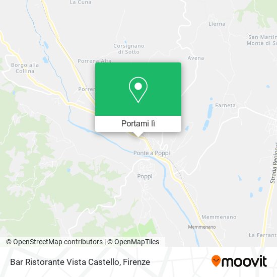 Mappa Bar Ristorante Vista Castello
