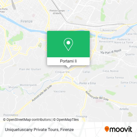 Mappa Uniquetuscany Private Tours