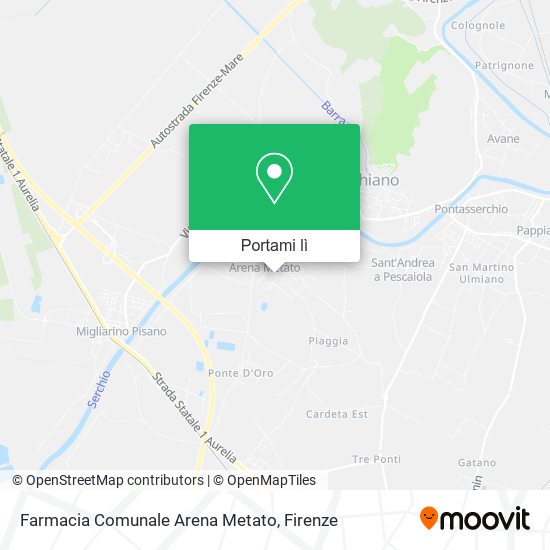 Mappa Farmacia Comunale Arena Metato