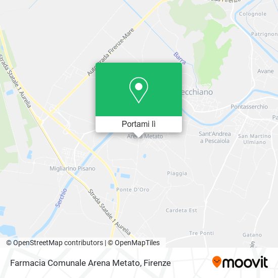 Mappa Farmacia Comunale Arena Metato