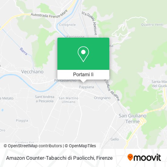Mappa Amazon Counter-Tabacchi di Paolicchi