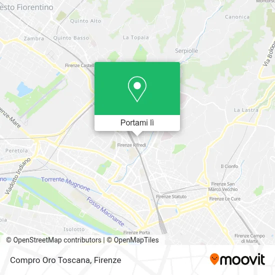 Mappa Compro Oro Toscana