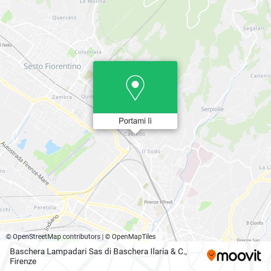 Mappa Baschera Lampadari Sas di Baschera Ilaria & C.