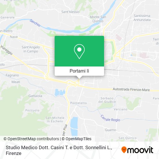 Mappa Studio Medico Dott. Casini T. e Dott. Sonnellini L.