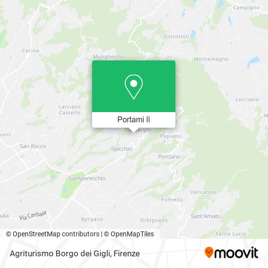 Mappa Agriturismo Borgo dei Gigli