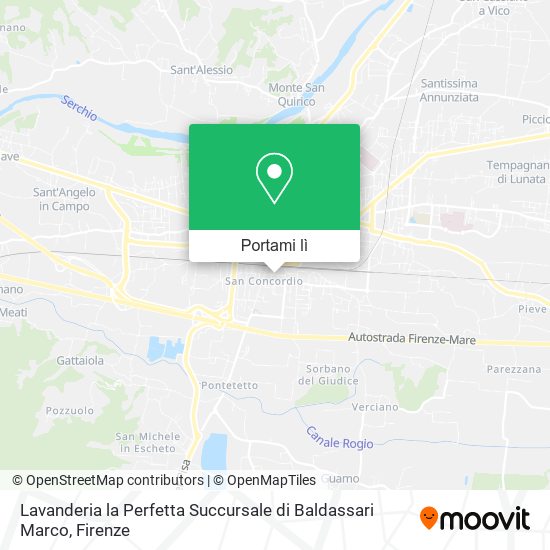 Mappa Lavanderia la Perfetta Succursale di Baldassari Marco