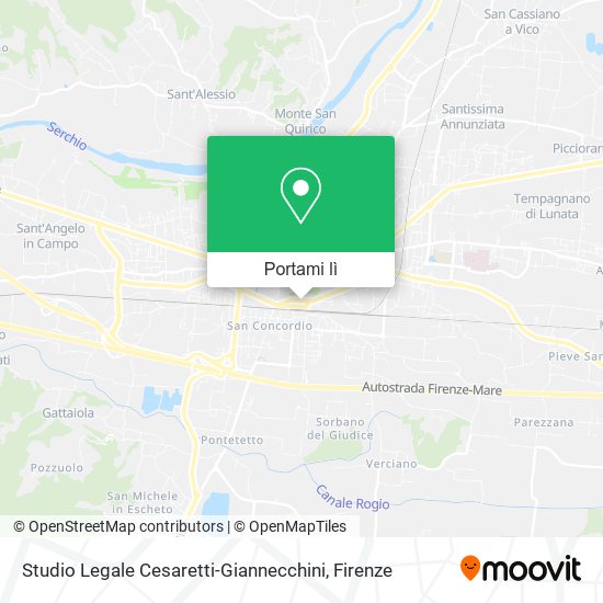 Mappa Studio Legale Cesaretti-Giannecchini