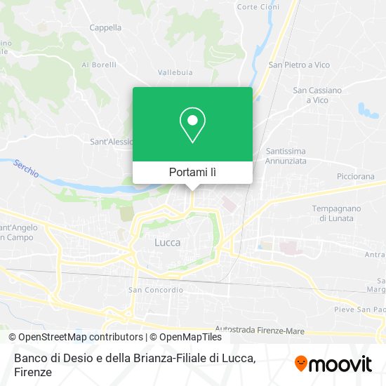 Mappa Banco di Desio e della Brianza-Filiale di Lucca