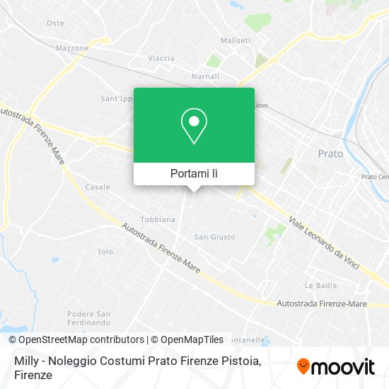 Mappa Milly - Noleggio Costumi Prato Firenze Pistoia