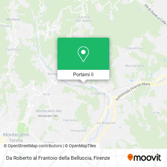 Mappa Da Roberto al Frantoio della Belluccia