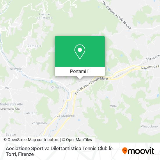 Mappa Aociazione Sportiva Dilettantistica Tennis Club le Torri