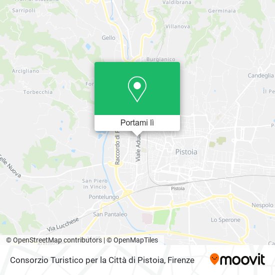 Mappa Consorzio Turistico per la Città di Pistoia