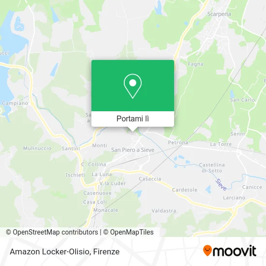 Mappa Amazon Locker-Olisio