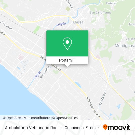 Mappa Ambulatorio Veterinario Roelli e Cuscianna