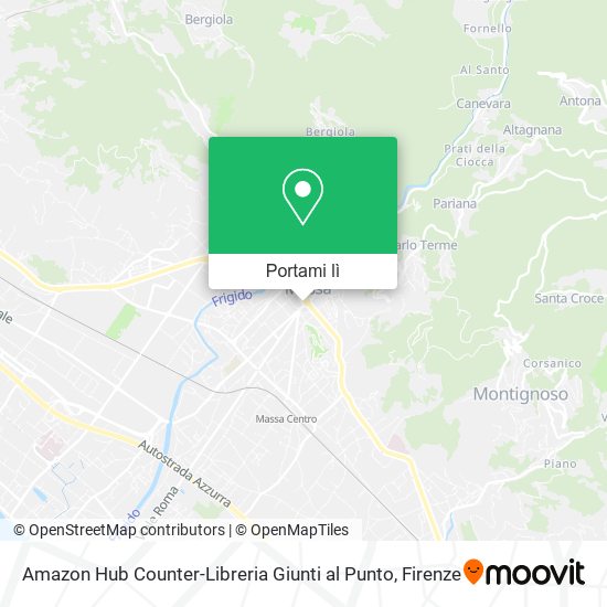 Mappa Amazon Hub Counter-Libreria Giunti al Punto
