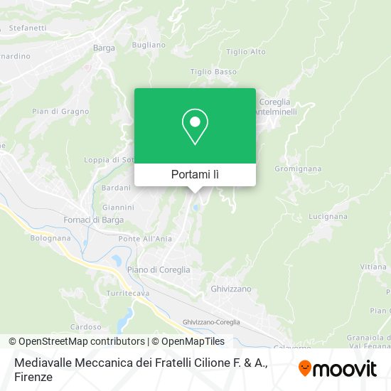 Mappa Mediavalle Meccanica dei Fratelli Cilione F. & A.