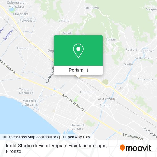 Mappa Isofit Studio di Fisioterapia e Fisiokinesiterapia