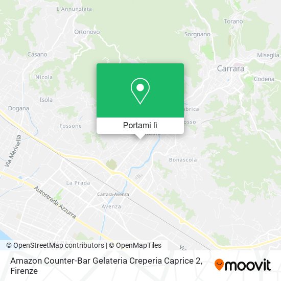 Mappa Amazon Counter-Bar Gelateria Creperia Caprice 2