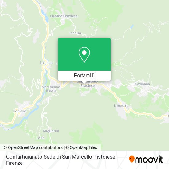 Mappa Confartigianato Sede di San Marcello Pistoiese
