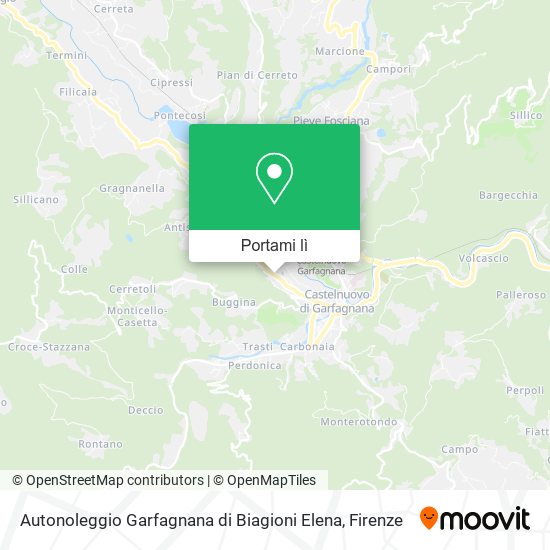 Mappa Autonoleggio Garfagnana di Biagioni Elena