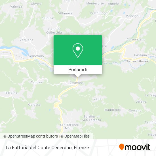 Mappa La Fattoria del Conte Ceserano